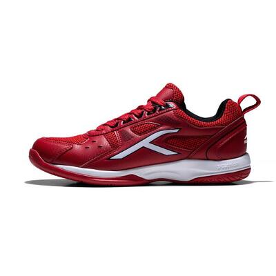 HUNDRED Raze Badminton Schuhe für Herren (Weiß/Navy Blau, UK 6/US 7/EU 40)