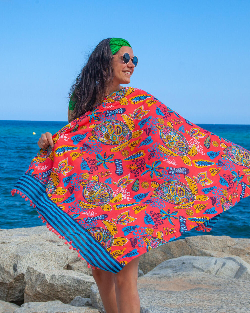 PAREO ESTAMPADO TORTUGA CORAL 4/4