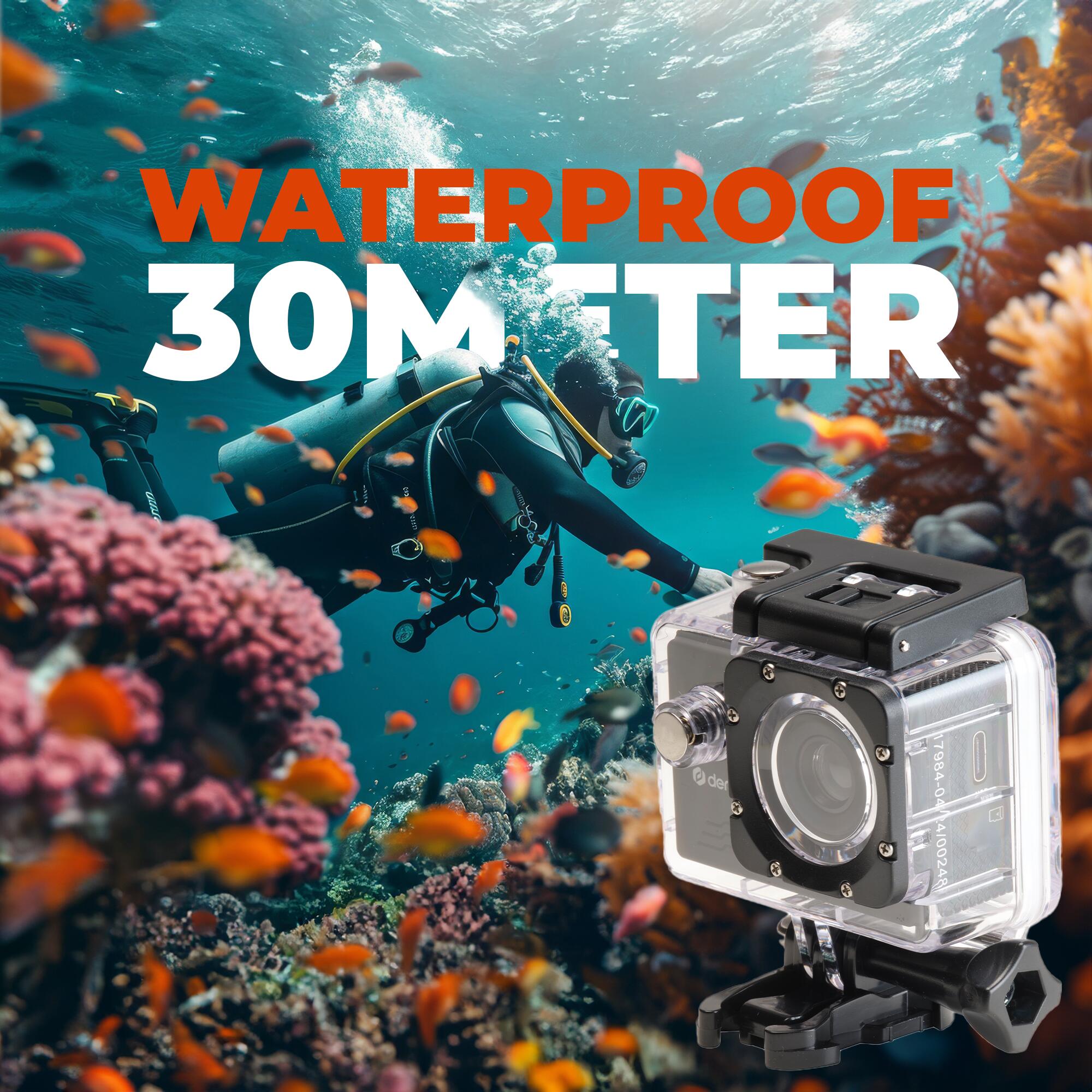 Action Cam FHD 1080P met 32 GB geheugenkaart, onderwatercamera