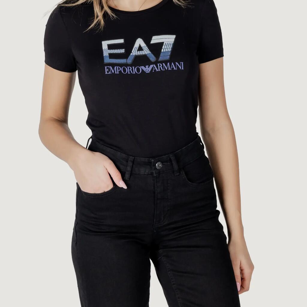 crop top t-shirt  BLACK