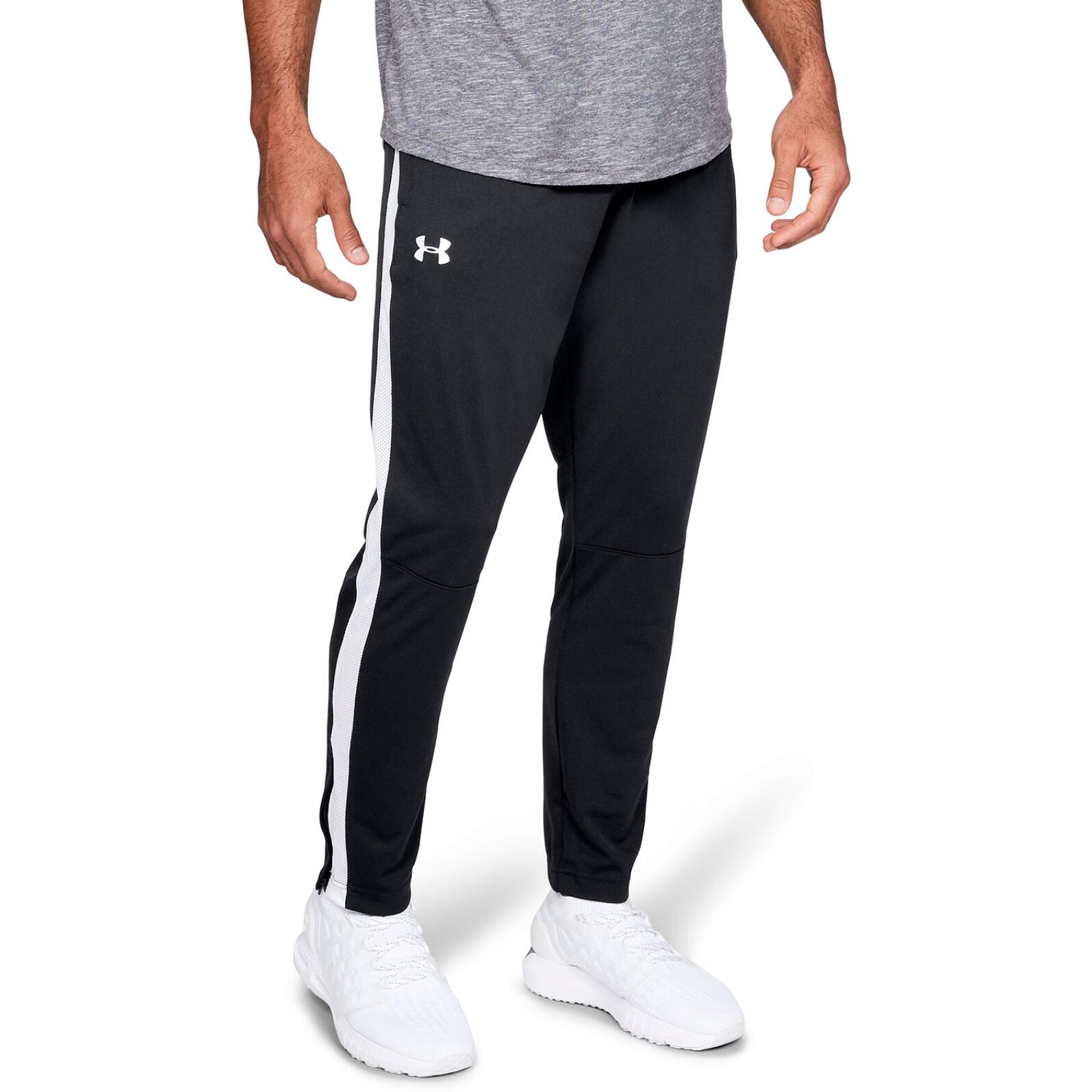 Under Armour Men's Pants UA Sportstyle Pique Black Track Bottoms 1/3