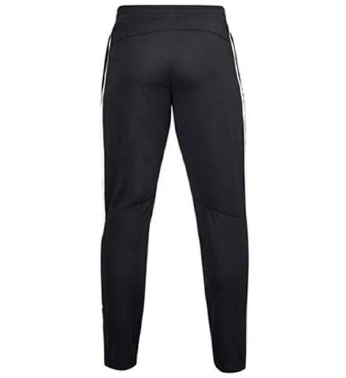 Under Armour Men's Pants UA Sportstyle Pique Black Track Bottoms 3/3