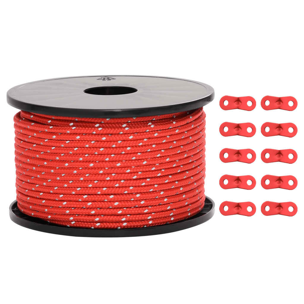 Vidaxl Línea de Tentscheerlijn Reflectiva con Spanners - 50m x 5mm 2/4