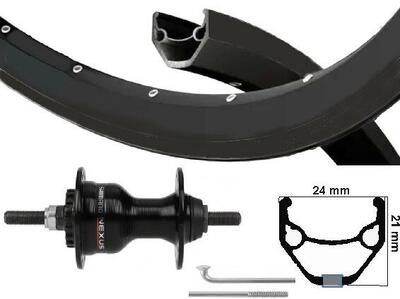 Kgs voorwiel 28 inch (622) primax zac 2000 zwart rollerbrake