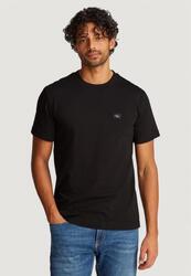 t-shirt crop top WOVEN LABEL REGULAR HOMME NOIR
