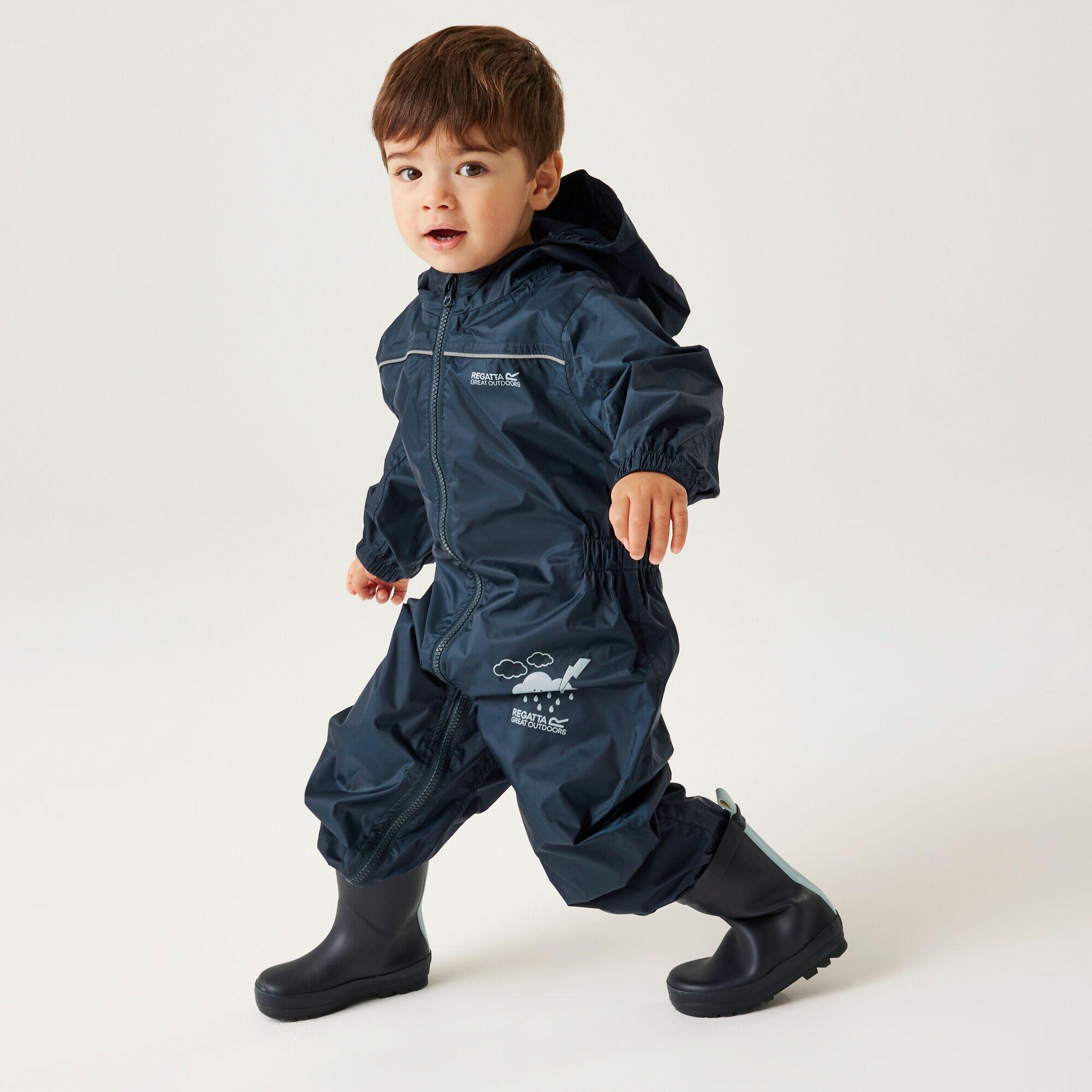 Regatta - Puddle Iv Combinaison Imperméable Pour Enfants - Coupe-pluie - Bleu - 24 Mois-3 Ans - Decathlon