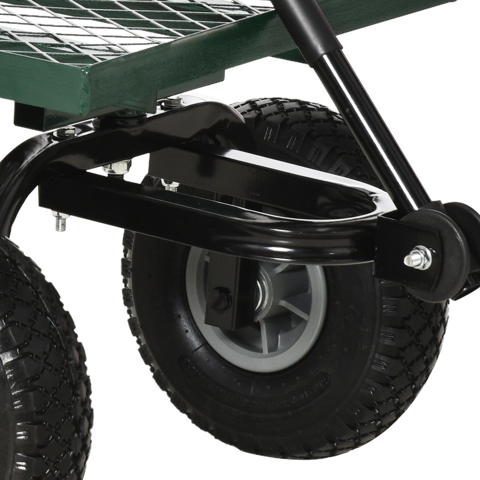 Carrinho de transporte 94x48,5x100 cm verde escuro Outsunny 3/7