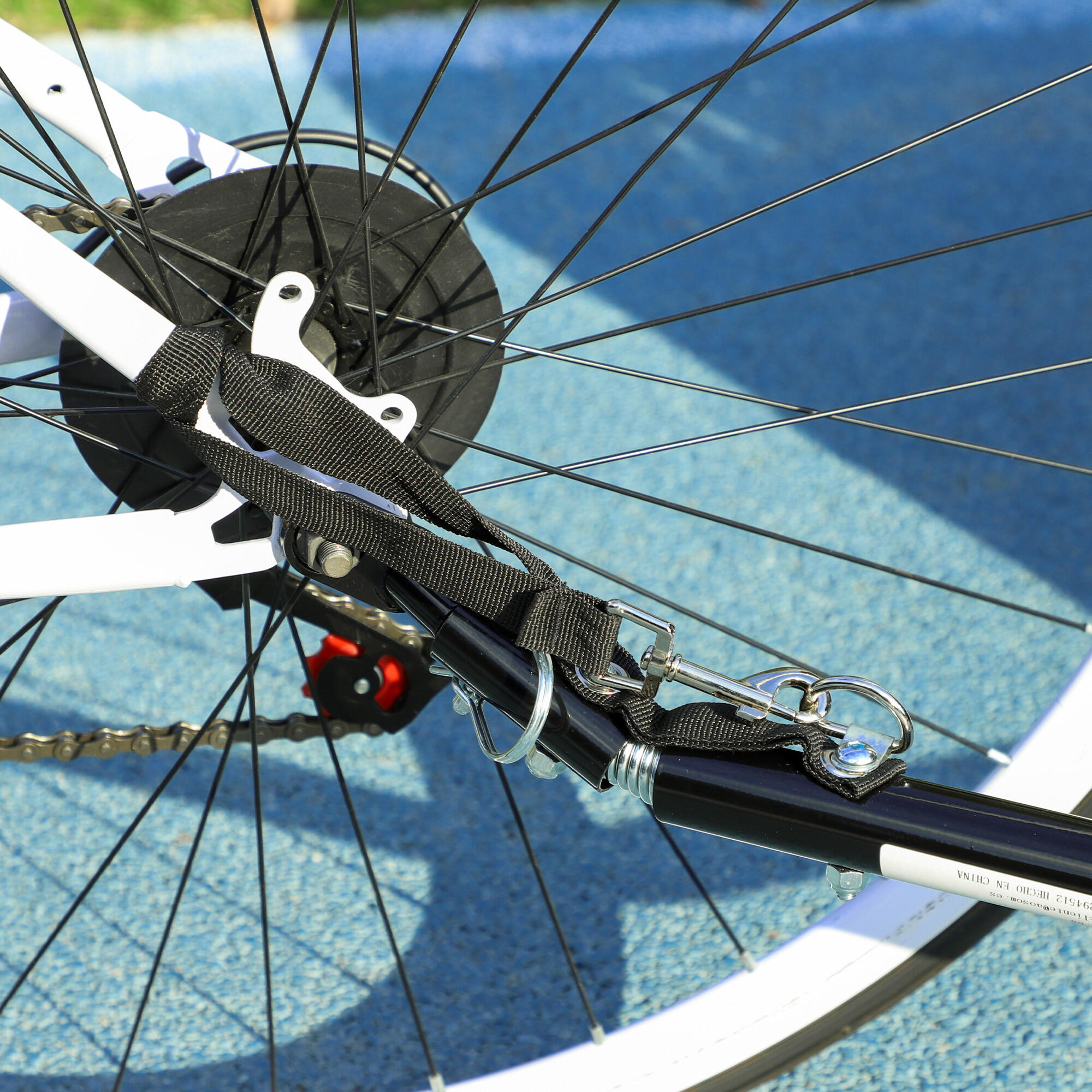 Remolque de Bicicleta HOMCOM 140x88x90 cm Azul 4/7