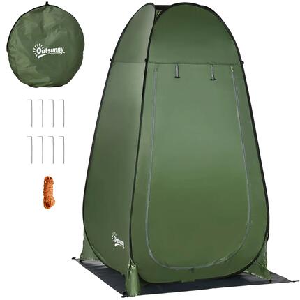Tente de douche de camping pop up pliable - vert