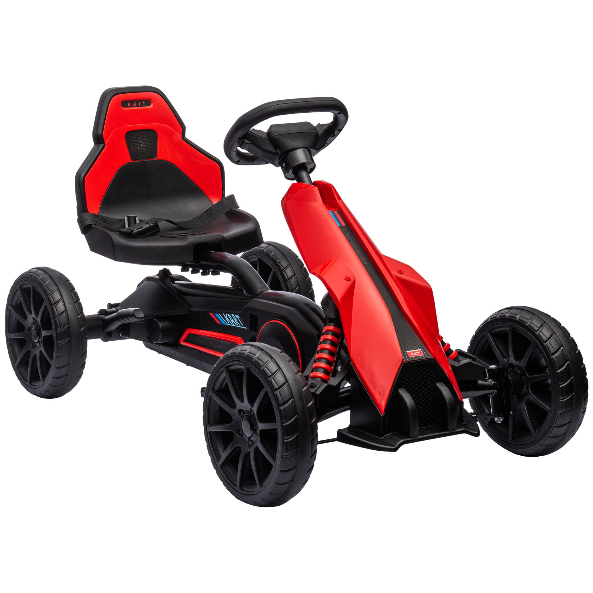 HOMCOM Kart para crianças 100x58x58,5 cm vermelho HOMCOM