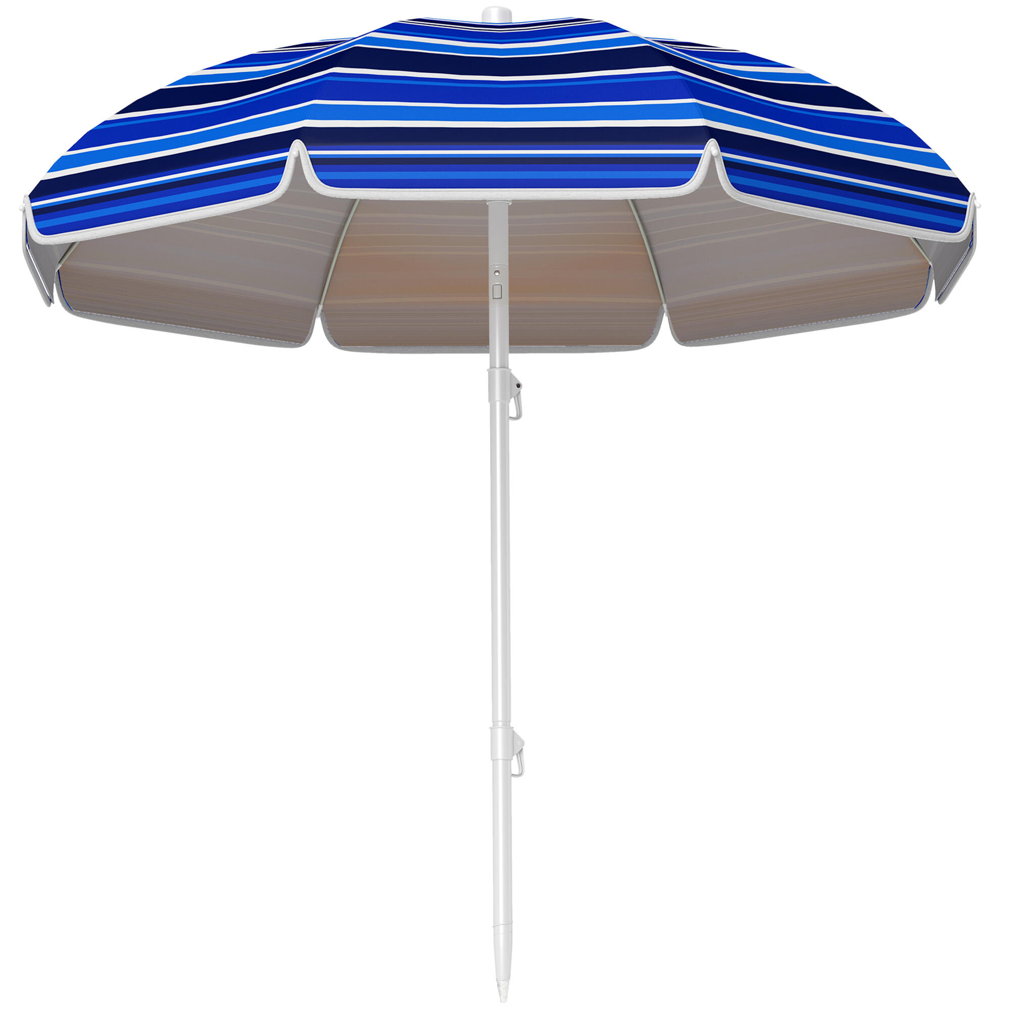 Chapéu de sol de praia ø180x196 cm multicor Outsunny 1/7