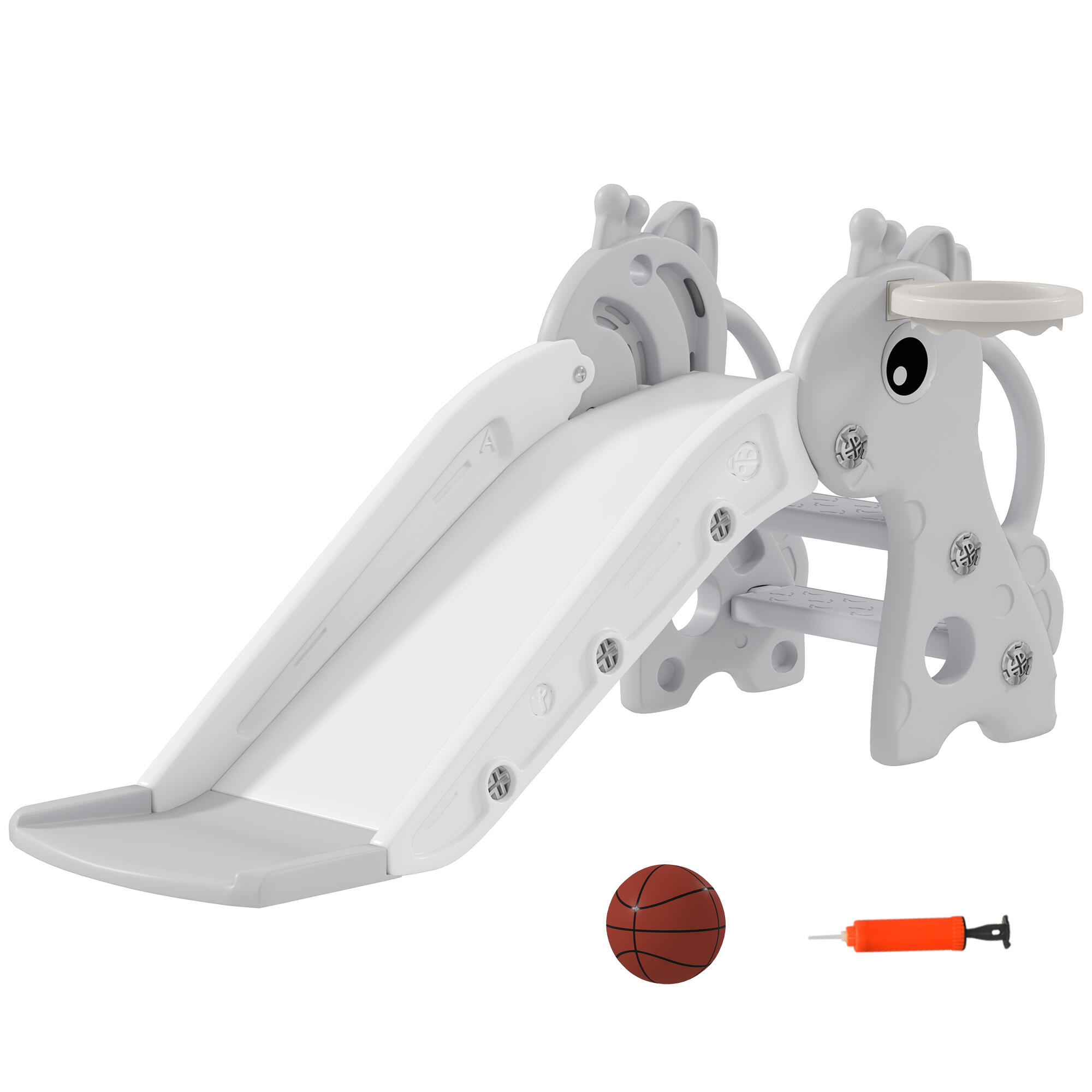 Escorrega para crianças 106x51,5x52 cm cinzento aiyaplay