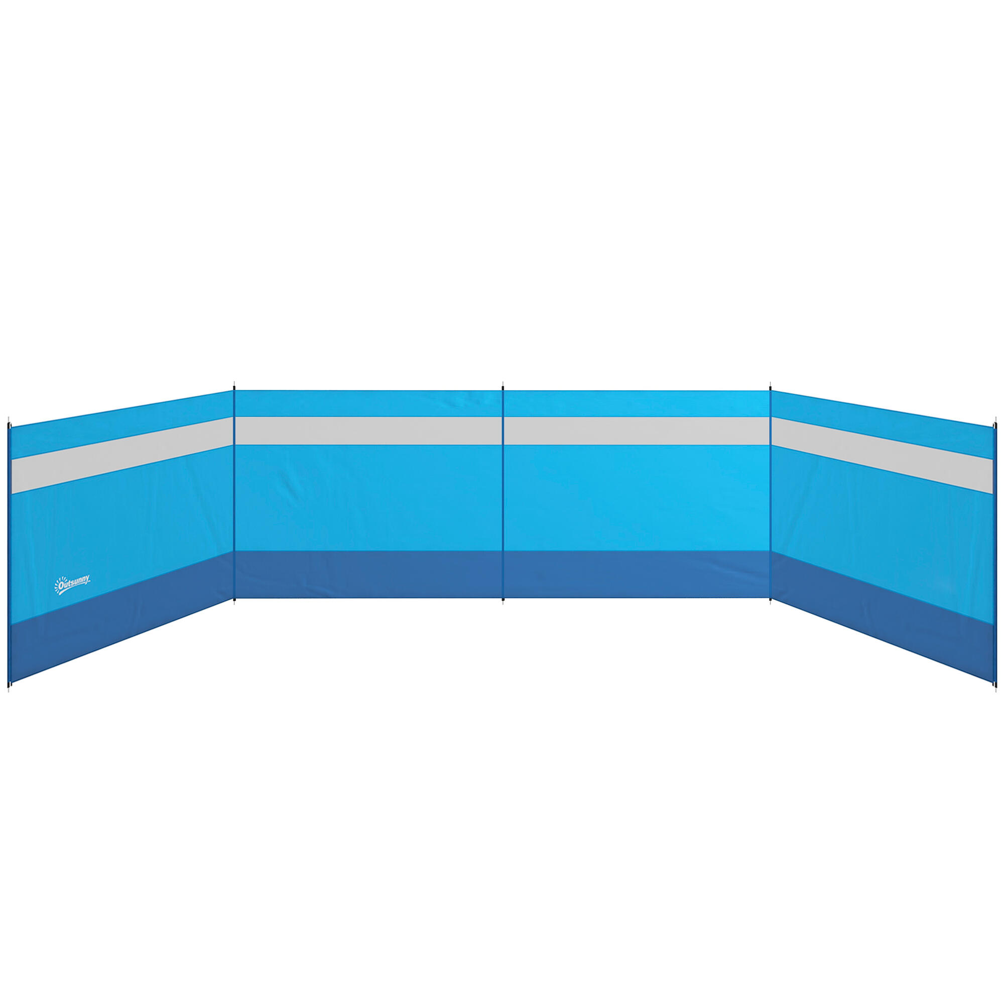 Corta-vento campismo 725x140 cm azul outsunny