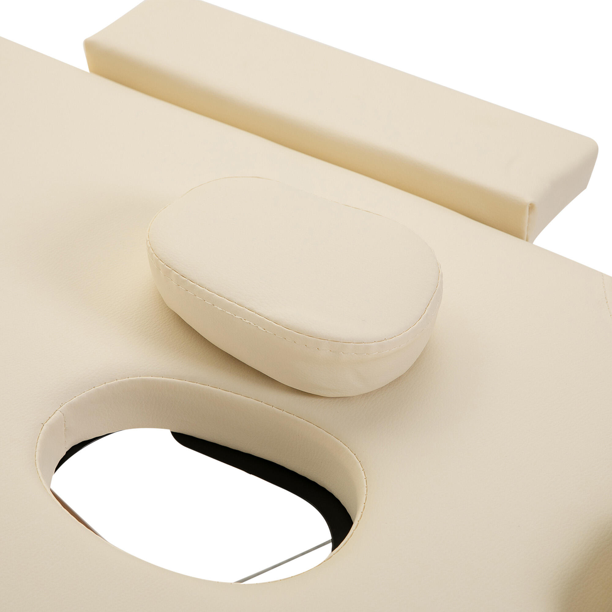 Marquesa de massagem 185x60x61-87 cm creme branco HOMCOM 5/7
