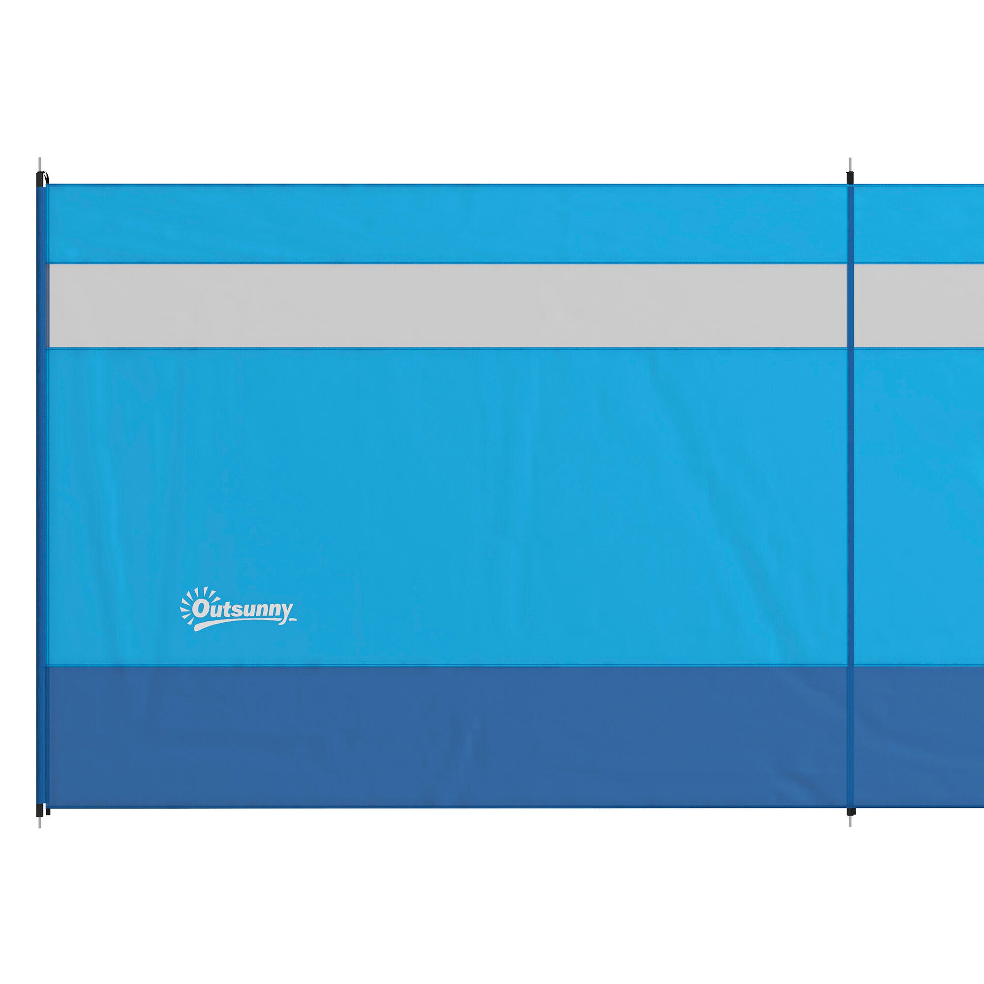 Cortavientos para Camping Outsunny 725x140 cm Azul 5/7