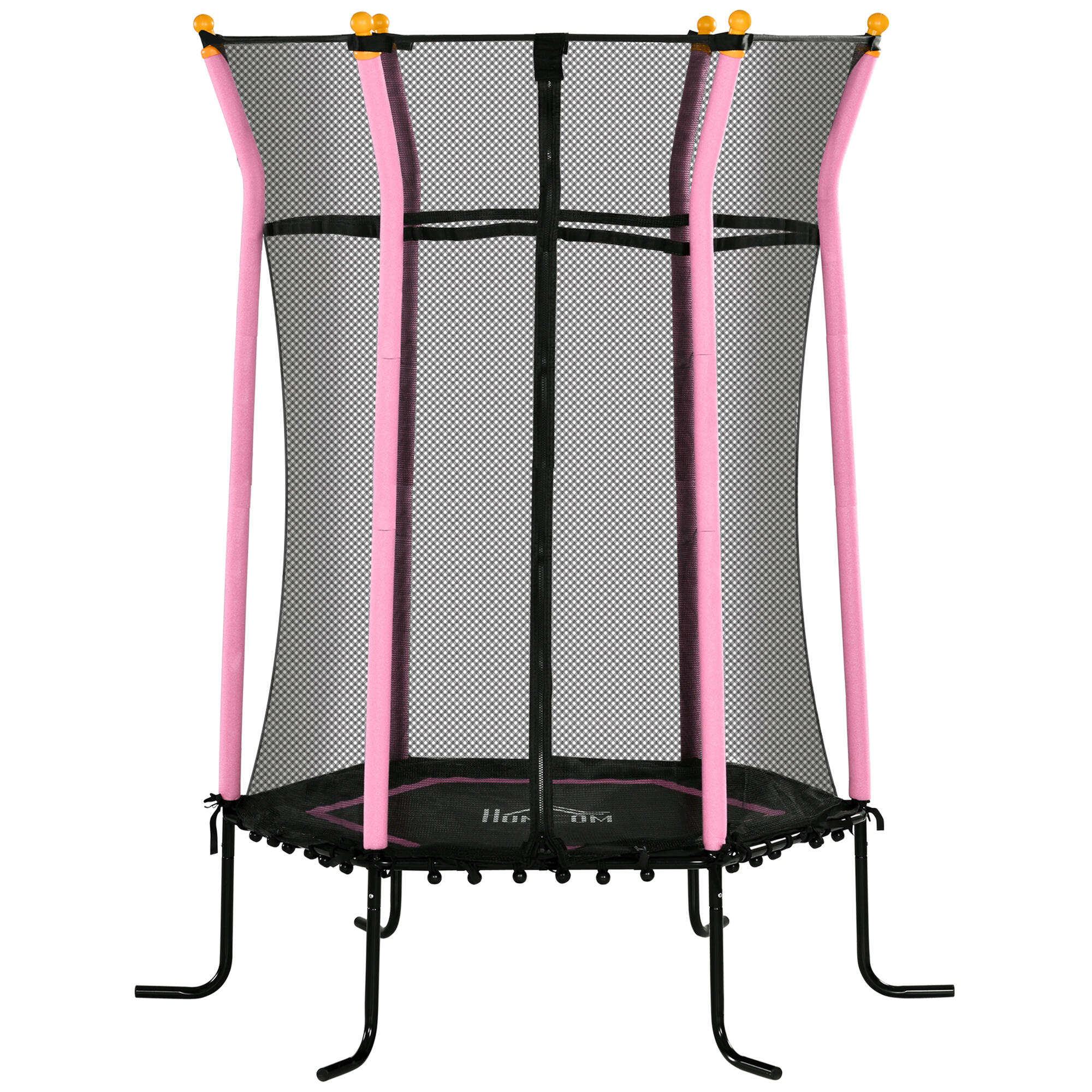 Trampolim para crianças ø163,5x190 cm rosa HOMCOM