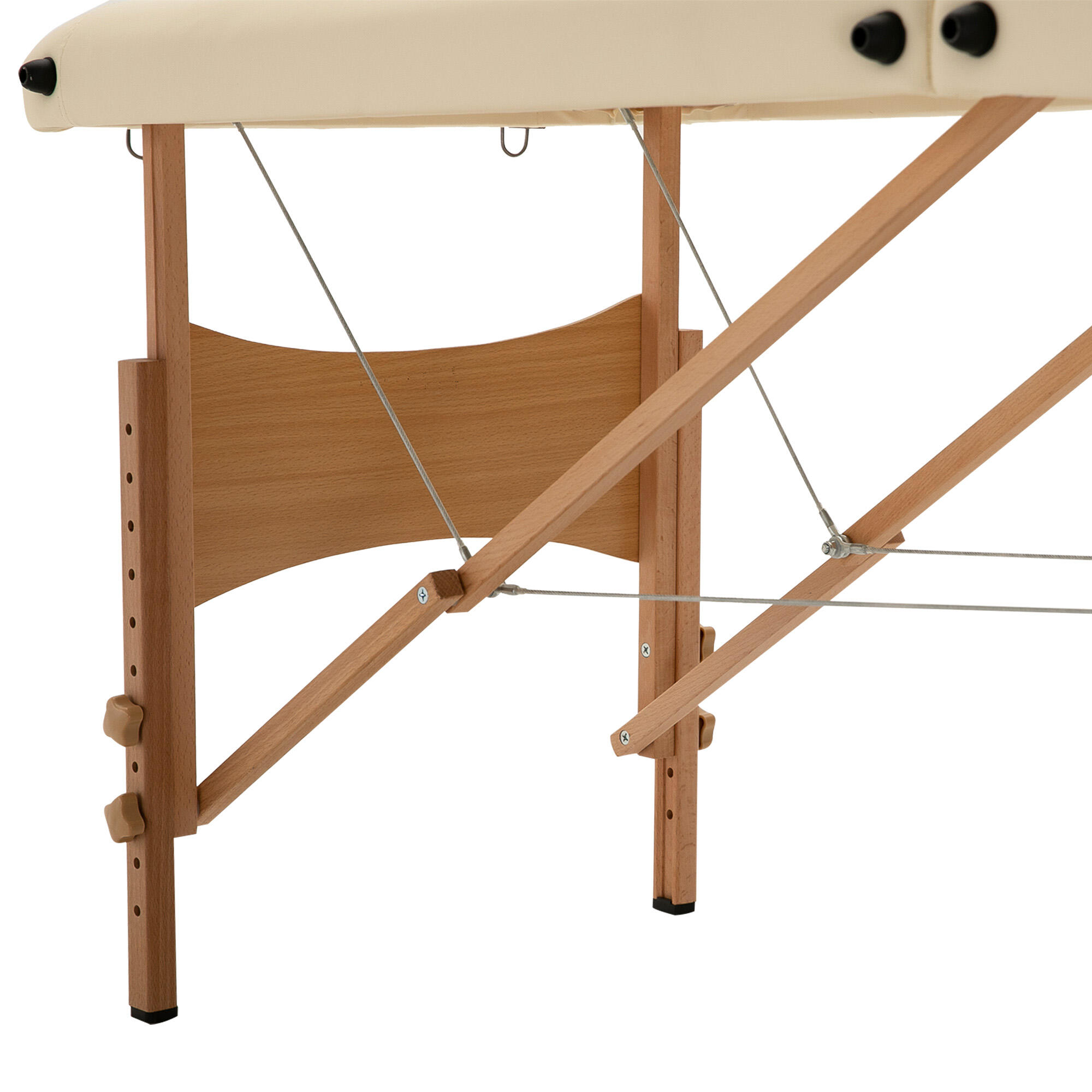 Marquesa de massagem 185x60x61-87 cm creme branco HOMCOM 4/7
