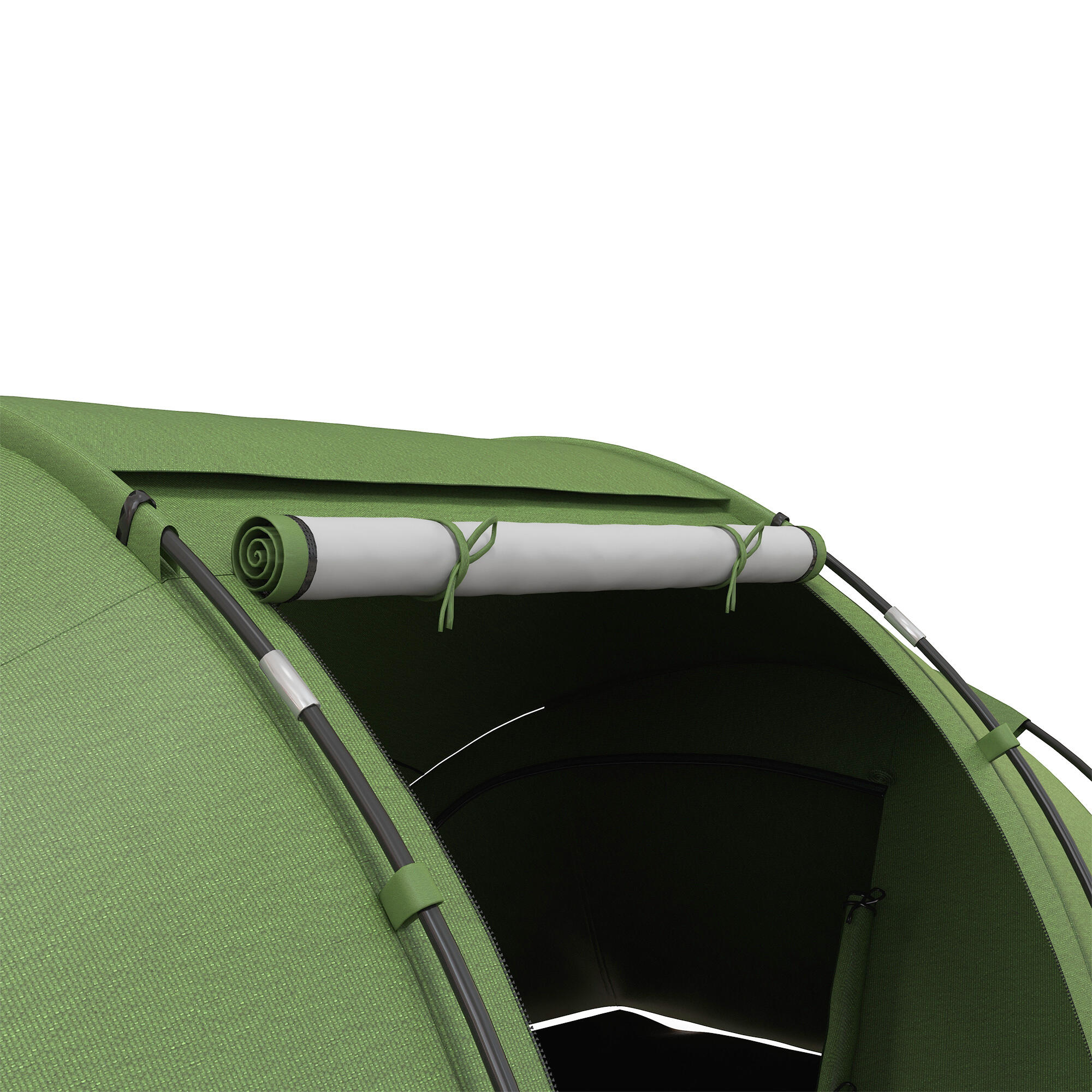 Tenda de campismo 430x240x170 cm verde Outsunny 5/7