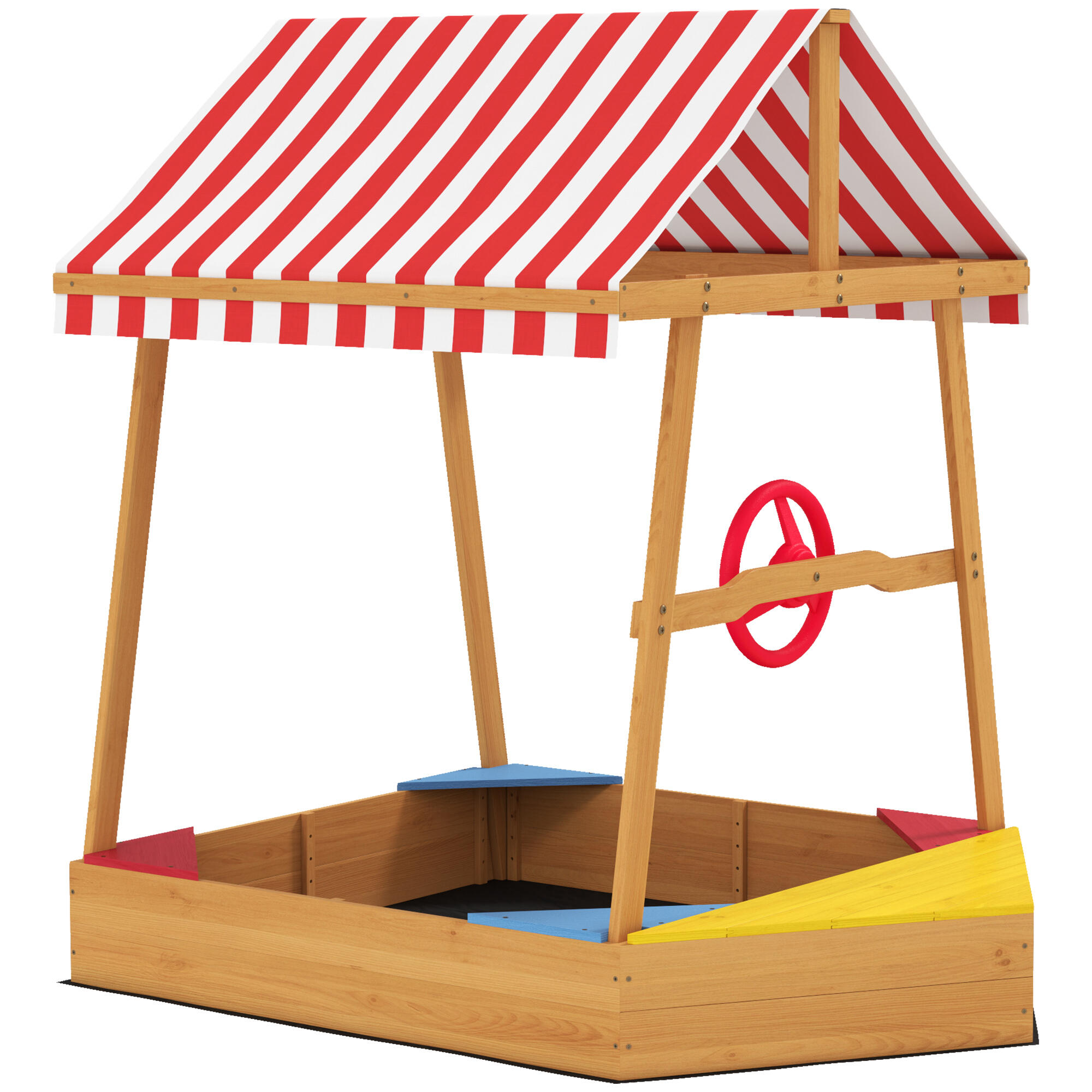 Caixa de areia para crianças 133x101x141 cm yellow aiyaplay