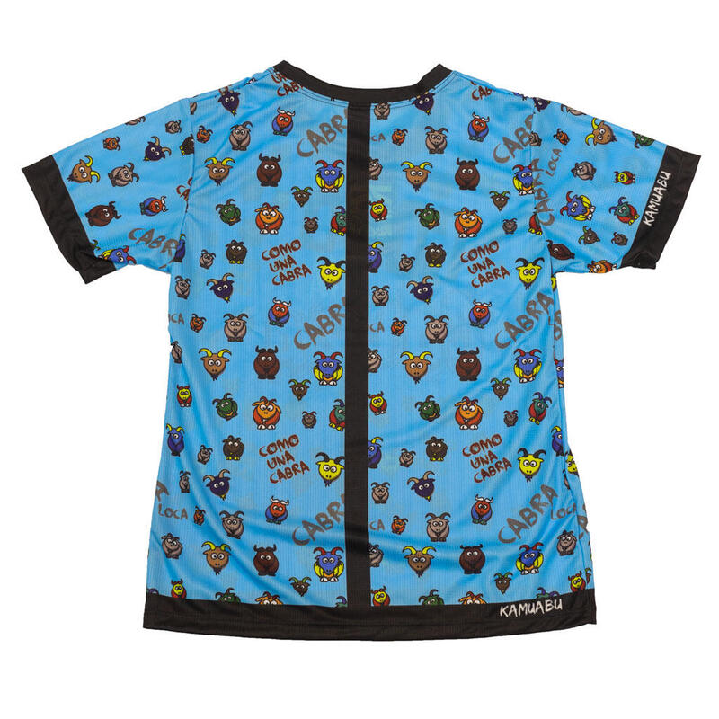 RUNNING SHIRT #COMOUNACABRA voor HEREN - KAMUABU kleur BLAUW 110grs