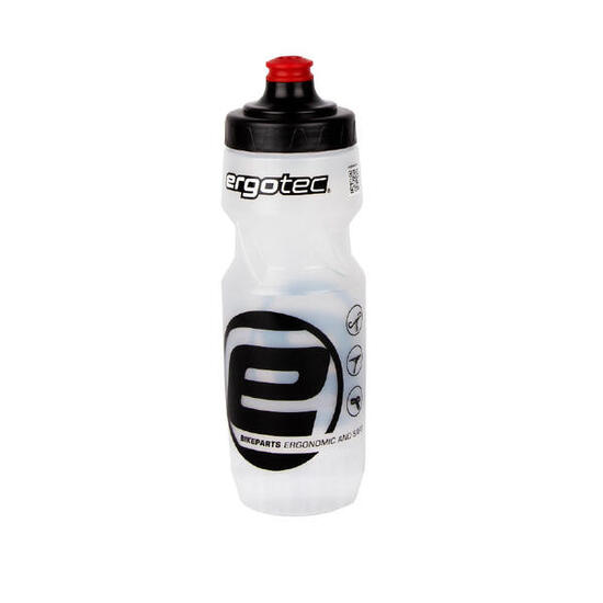 Borraccia Ergotec 750 ml in alluminio bianco/trasparente.