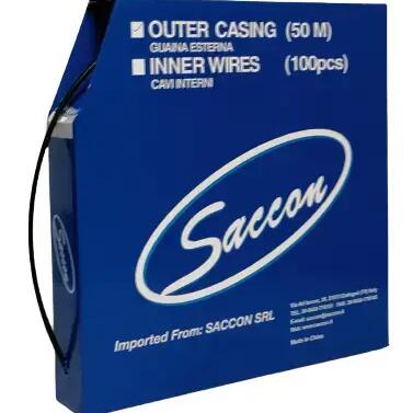 Saccon Teflon Brake Outer Cable Box — 50 m, 5 mm, Black (DT45005C).