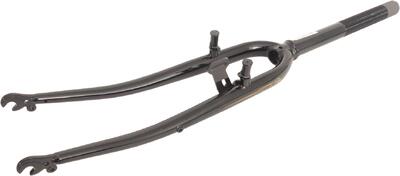 Voorvork hybride 28" met 1 1/8" vorkbuis - v-brake remnok en dynamohaak - zwart