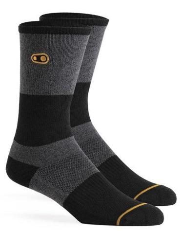 CRANKBROTHERS ICON MTB CASUAL SOCK GREY / BLACK/ GOLD