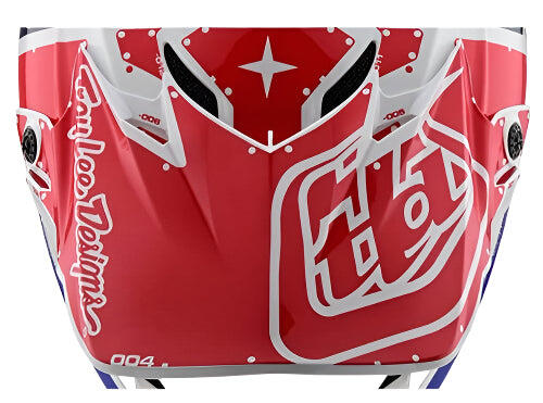 TROY LEE DESIGNS 20 SE4 POLY VISOR FACTORY WHITE / BLUE