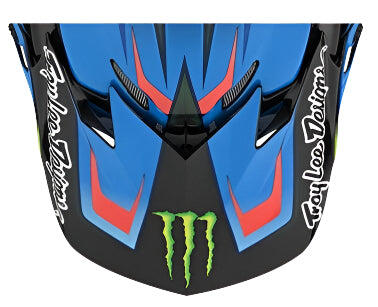 TROY LEE DESIGNS 21 SE4 CARBON VISOR LE FLASH MONSTER BLUE