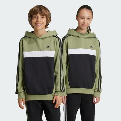 Tiberio 3-stripes colorblock fleece hoodie kids
