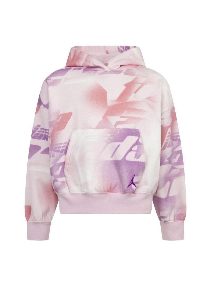 Sudaderas jerseys polares para Niña Jordan Triple team Rosa 1/3