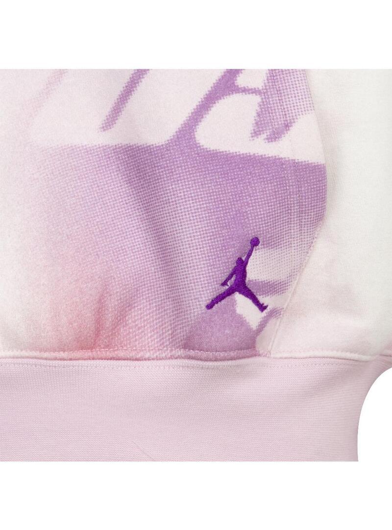 Sudaderas jerseys polares para Niña Jordan Triple team Rosa 3/3