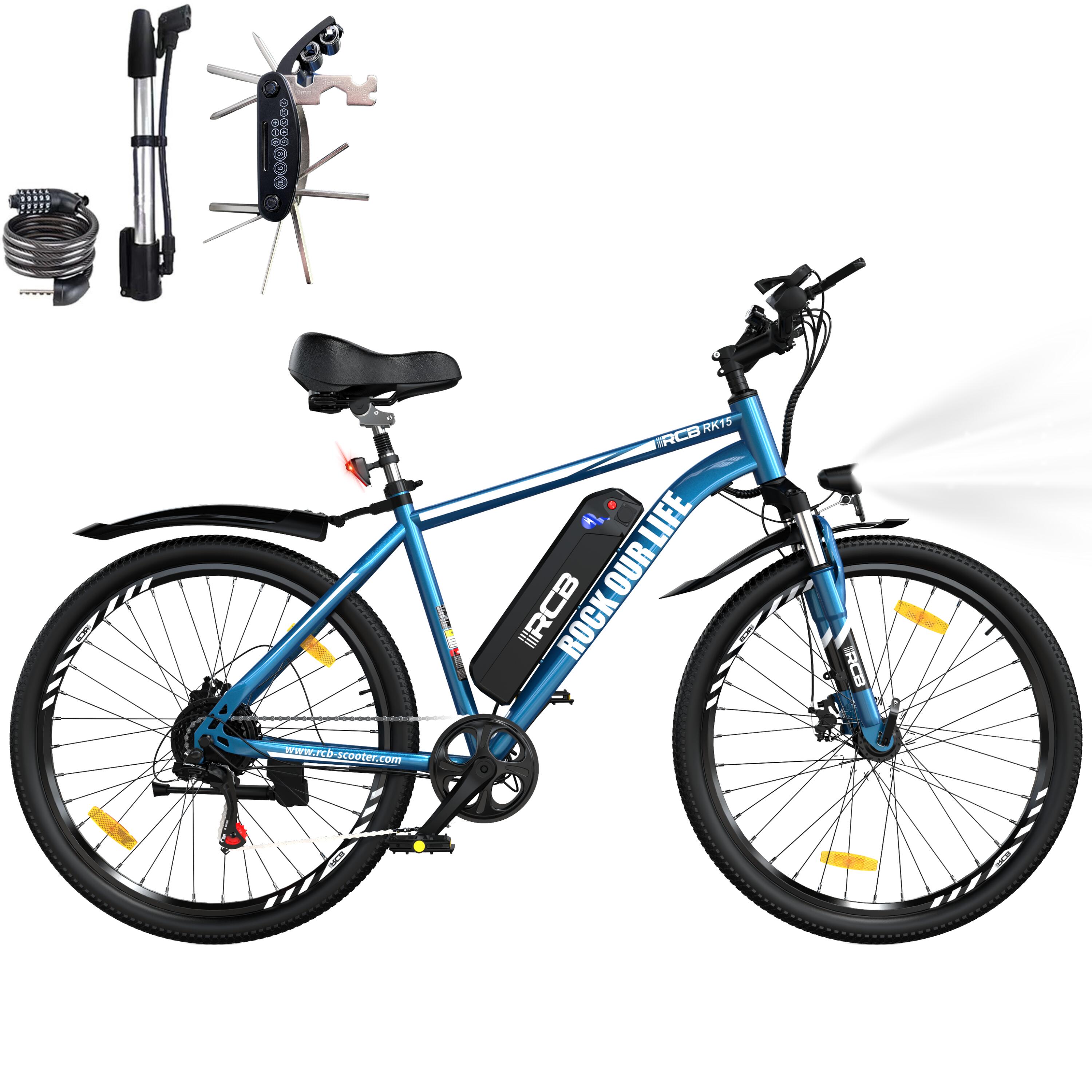 RCB Electric City Bikes RK15, E-bikes 26",35-90 km,36V 10.4Ah