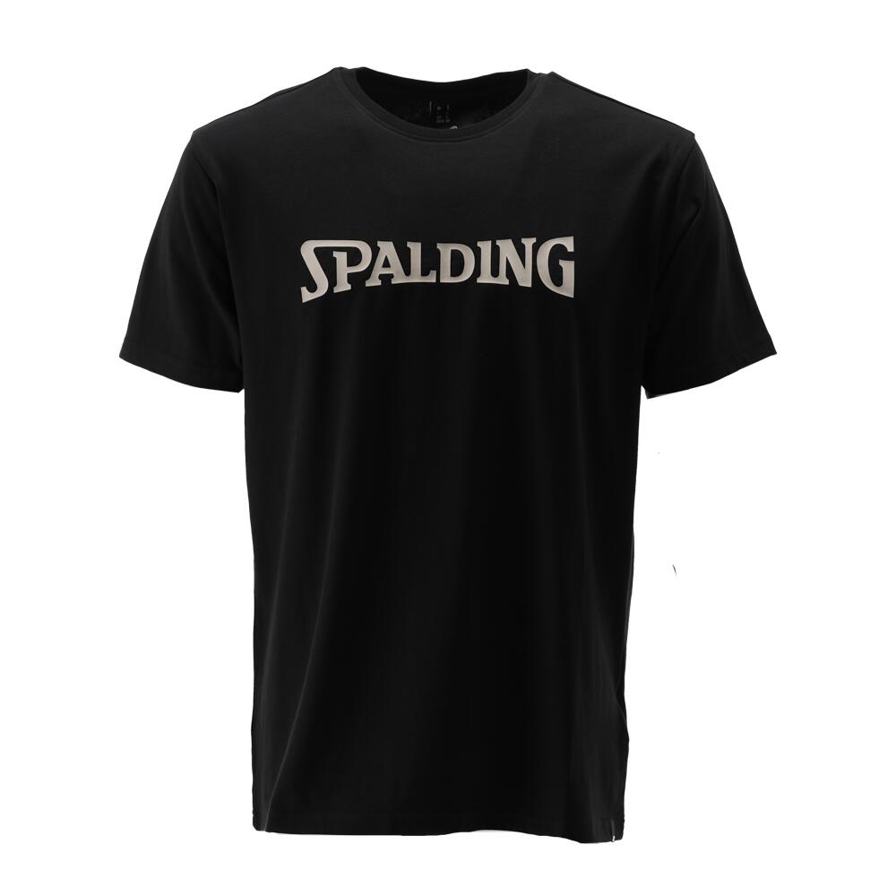 Spalding - Tee-shirt Logo Homme De Basket Black-beige Spalding - T-shirt Manches Courtes - Noir - 40 M - Decathlon