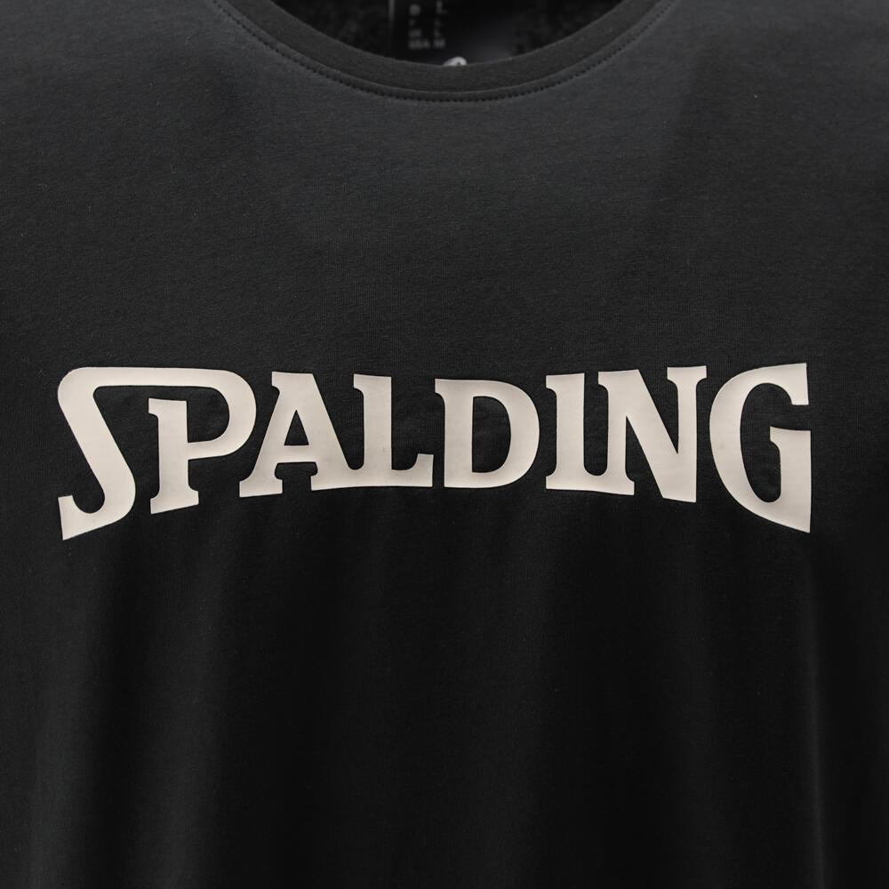 TEE-SHIRT LOGO HOMME DE BASKET black-beige Spalding 2/5
