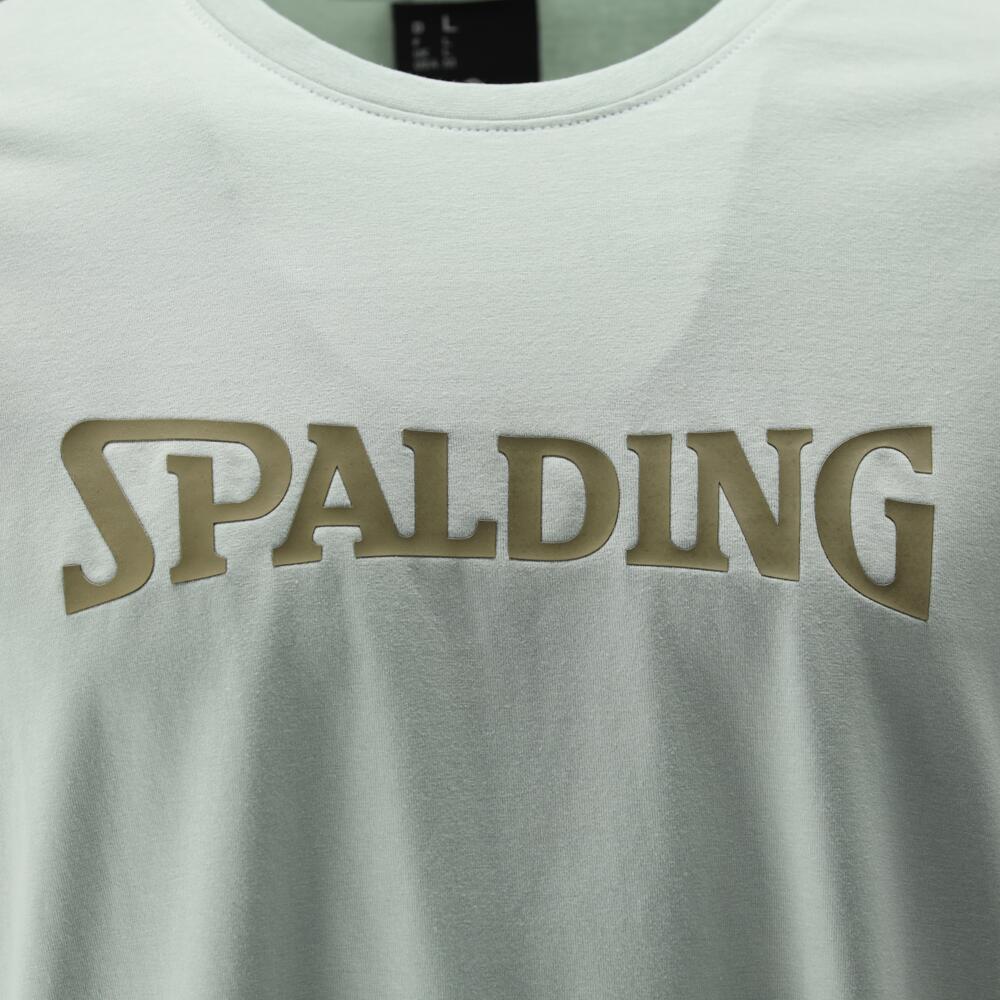 TEE-SHIRT LOGO HOMME DE BASKET light green-khaki Spalding 2/5