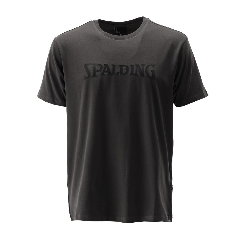 Spalding - Tee-shirt Logo Homme De Basket Charcoal-black Spalding - T-shirt Manches Courtes - Vert - 52 2xl - Decathlon