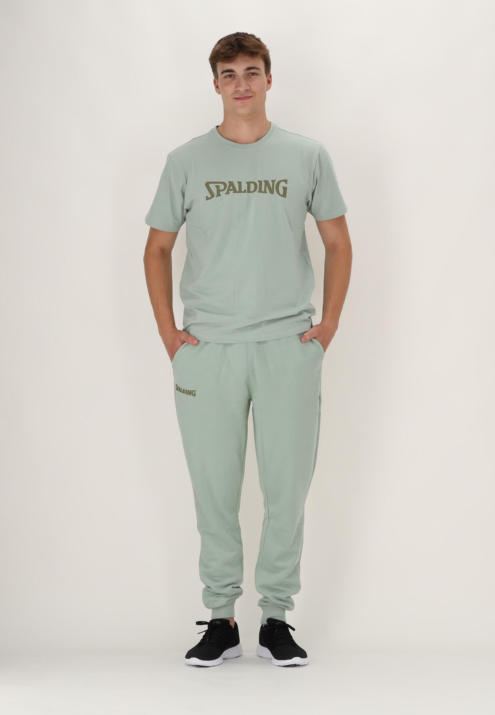 TEE-SHIRT LOGO HOMME DE BASKET light green-khaki Spalding 4/5