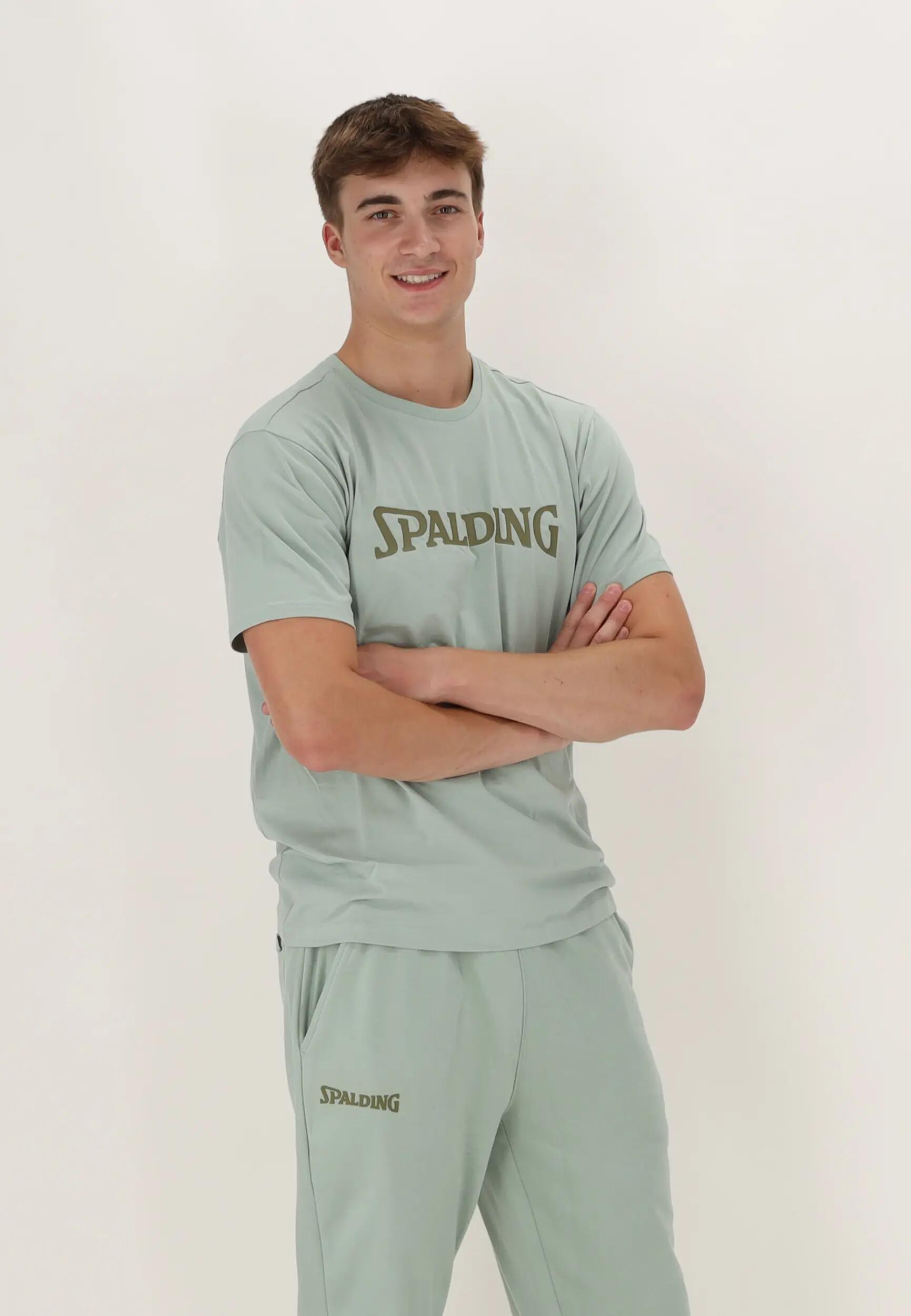 TEE-SHIRT LOGO HOMME DE BASKET light green-khaki Spalding 5/5