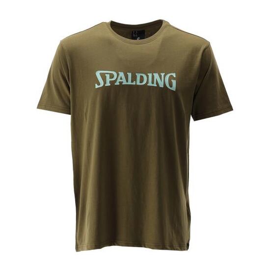 TEE-SHIRT LOGO HOMME DE BASKET khaki-light green Spalding