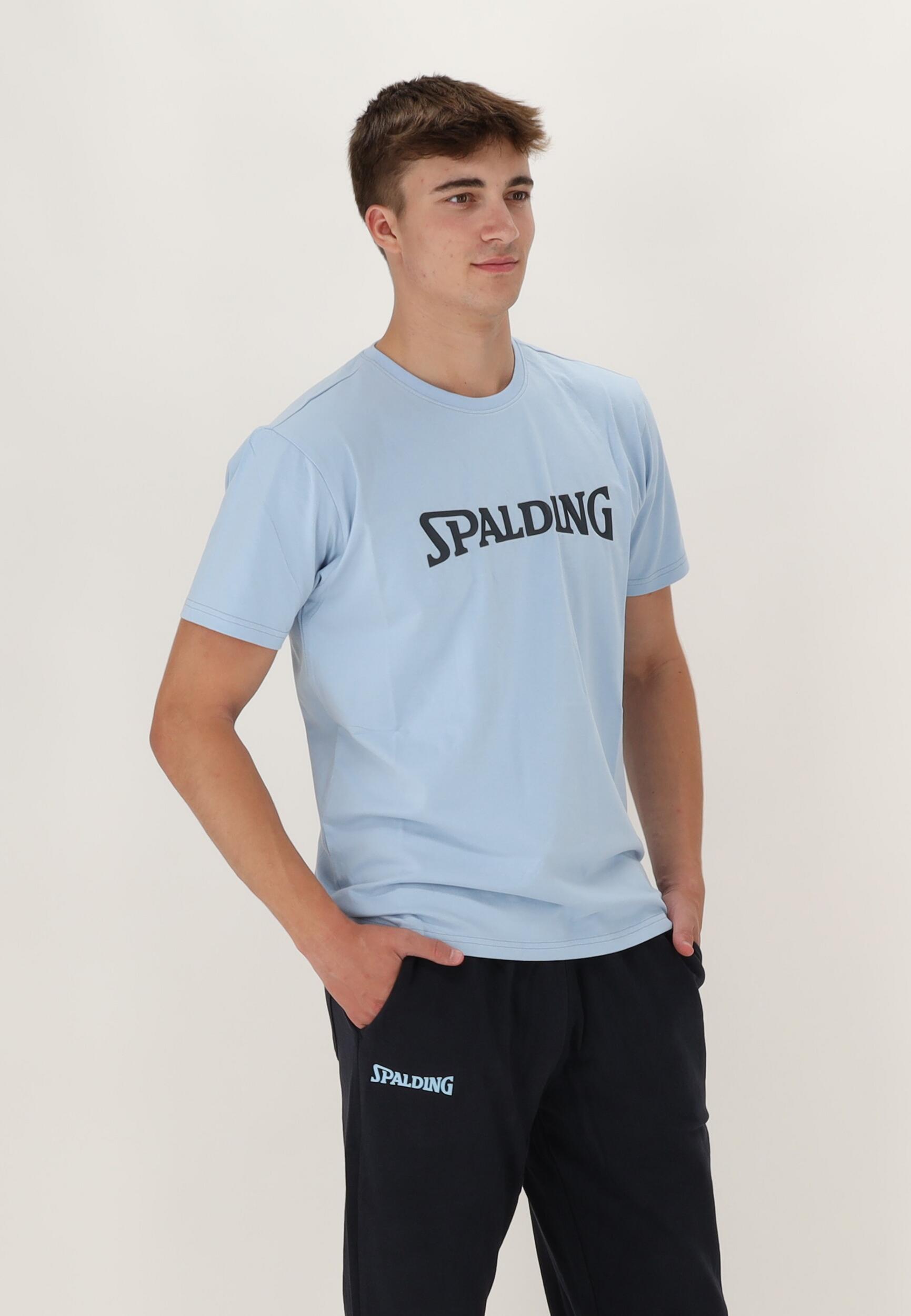 TEE-SHIRT LOGO HOMME DE BASKET light blue-navy Spalding 5/5