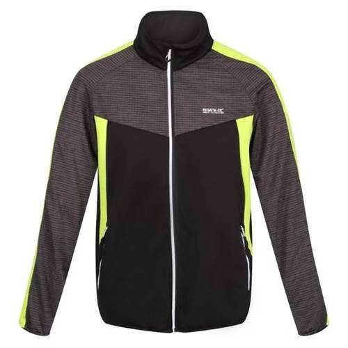 Herensweater Regatta Heren Yare Vi Extol Stretch Softshell Jack Zwart 3/7