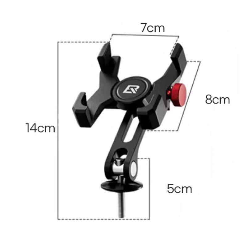 Uchwyt rowerowy aluminiowy na telefon do steru Rockbros RB039 4/6