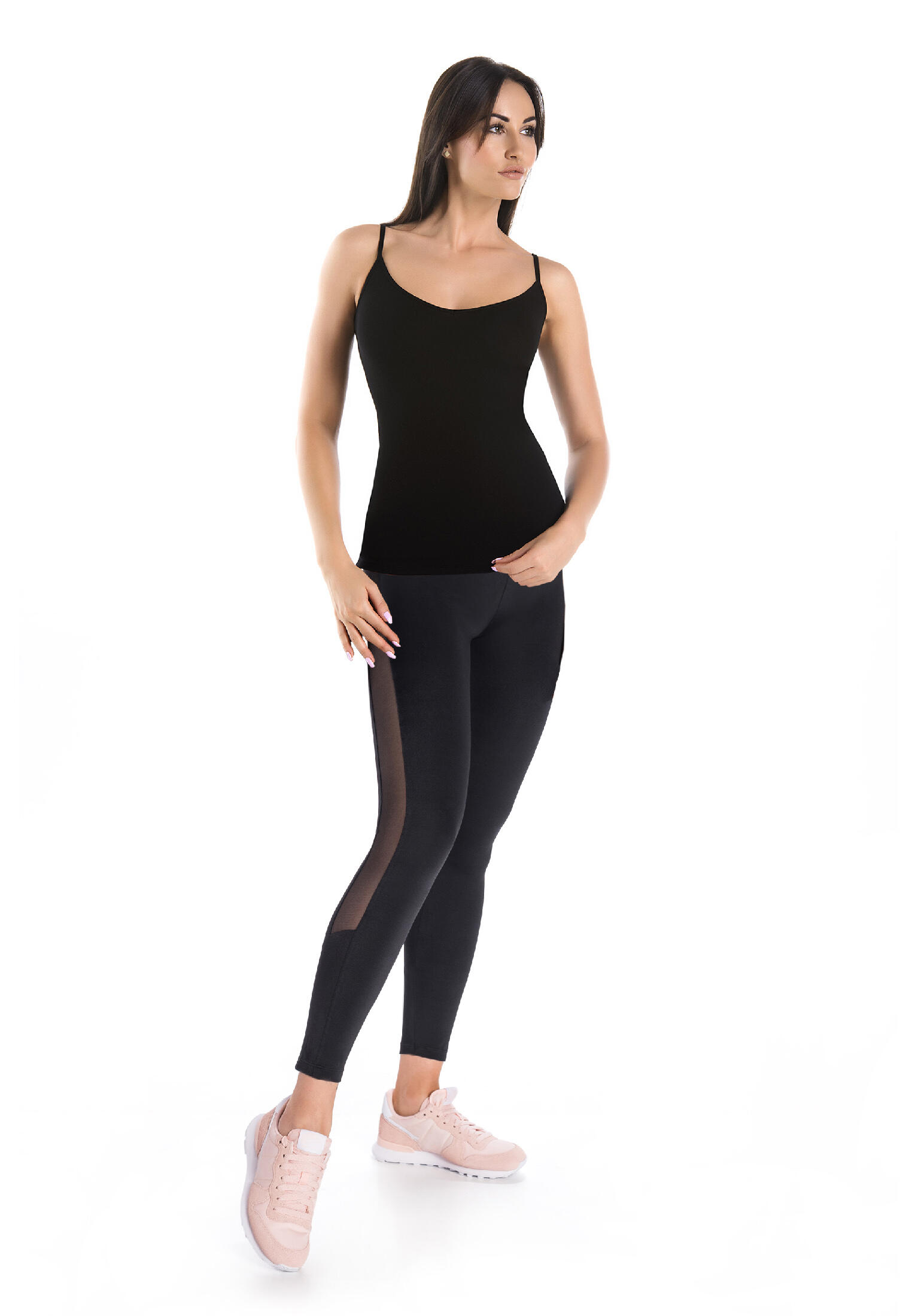 Katoenen top met bandjes en V-hals Teyli Melisa V 3/4