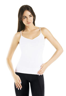 Maglietta in cotone con spalline e scollo a V Teyli Melisa V