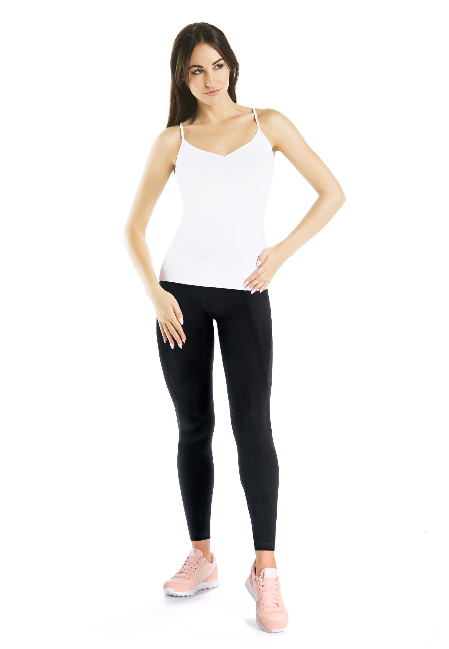 Katoenen top met bandjes en V-hals Teyli Melisa V 3/4