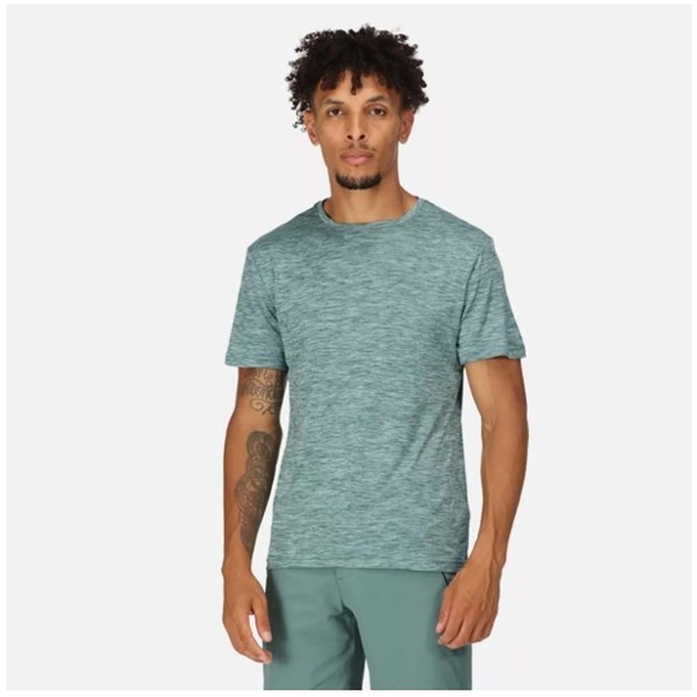 Camiseta de manga corta para hombre Regatta Fingal edition en color verde 3/7