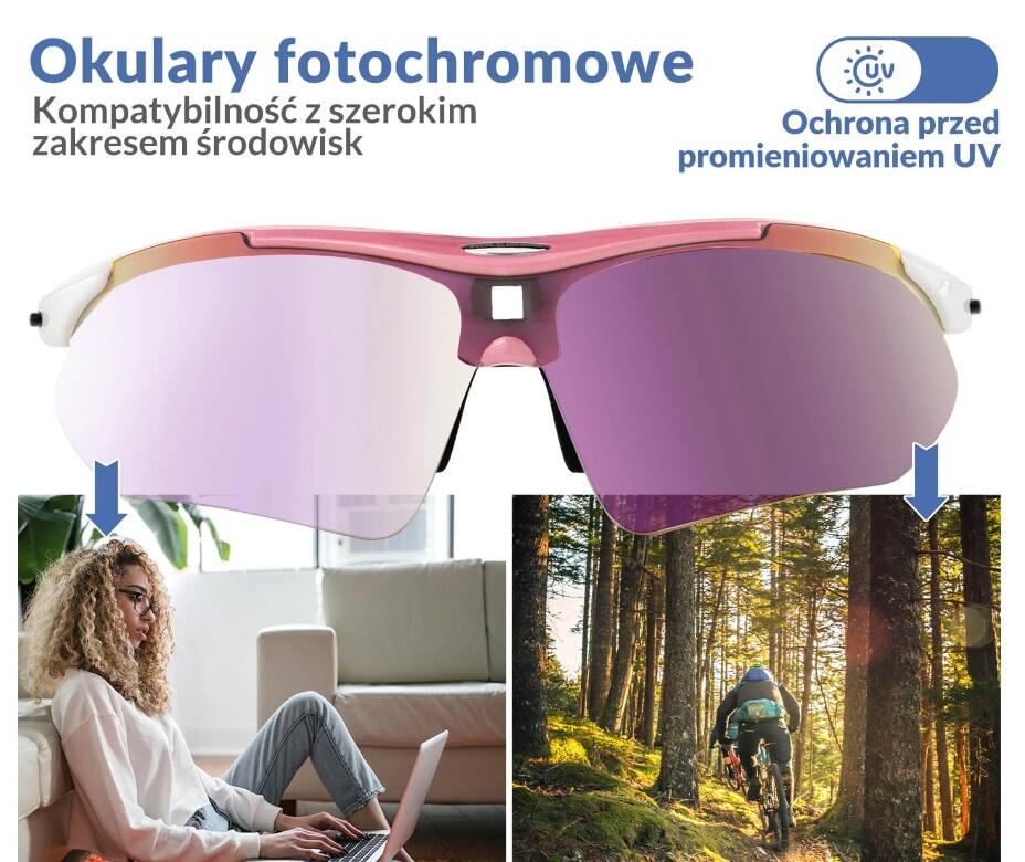 Okulary sportowe unisex Rockbros 14110011004 z fotochromem 3/3
