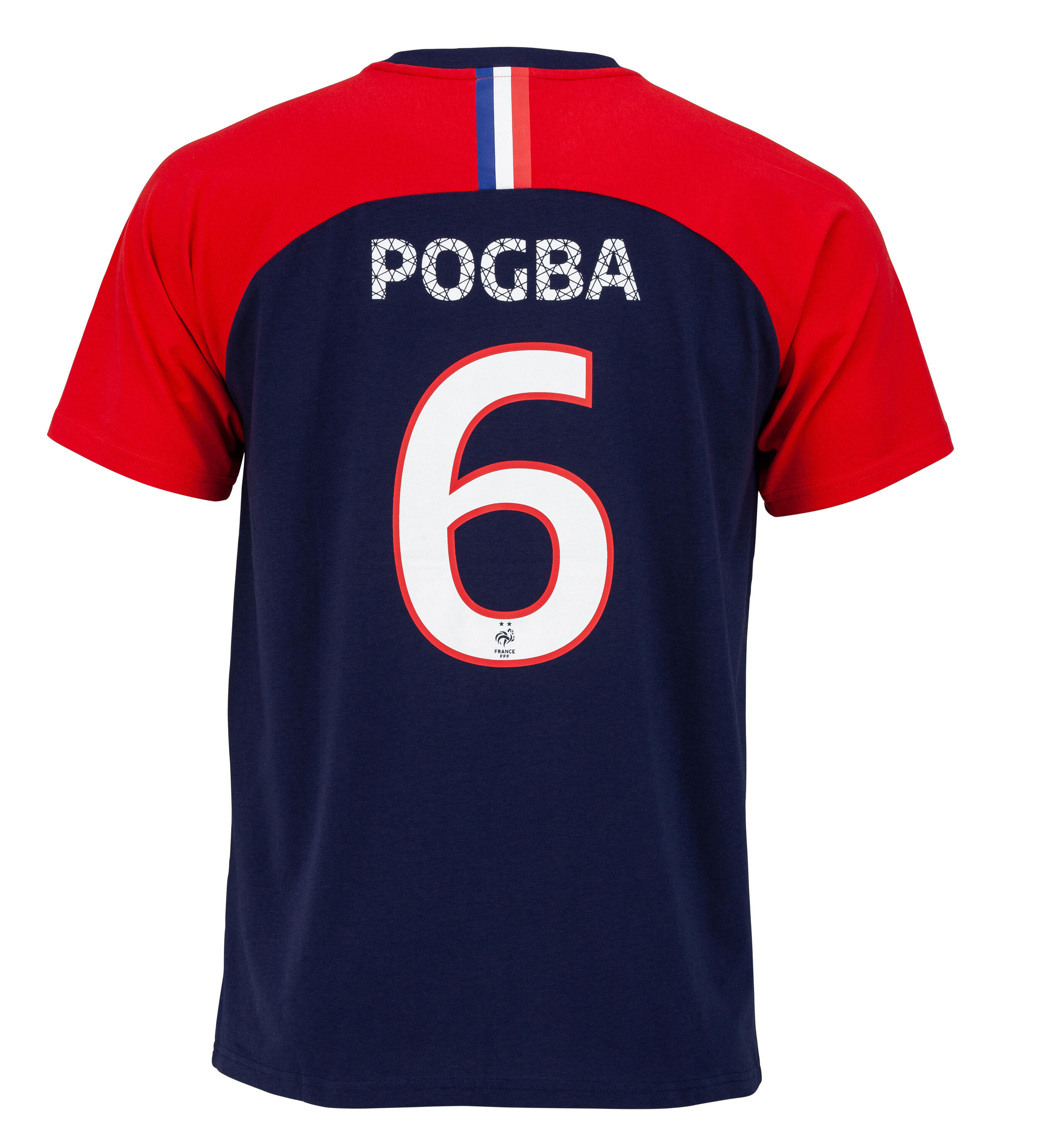 T-shirt Officiel Equipe De France – Paul Pogba N°6 – Collection FFF, Adulte Homme, 100% Coton